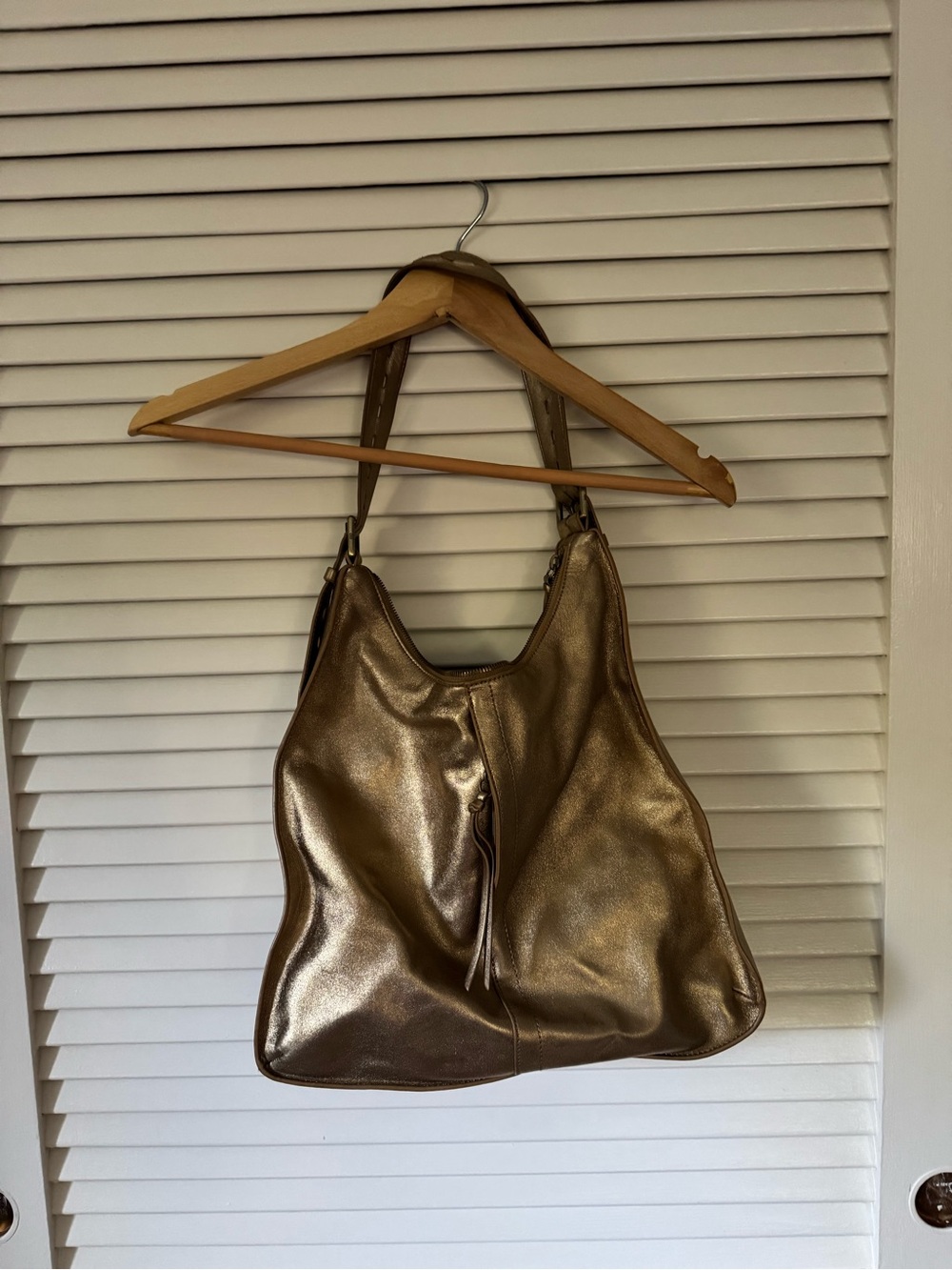HOBO Metallic Bronze Hobo Shoulder Bag
